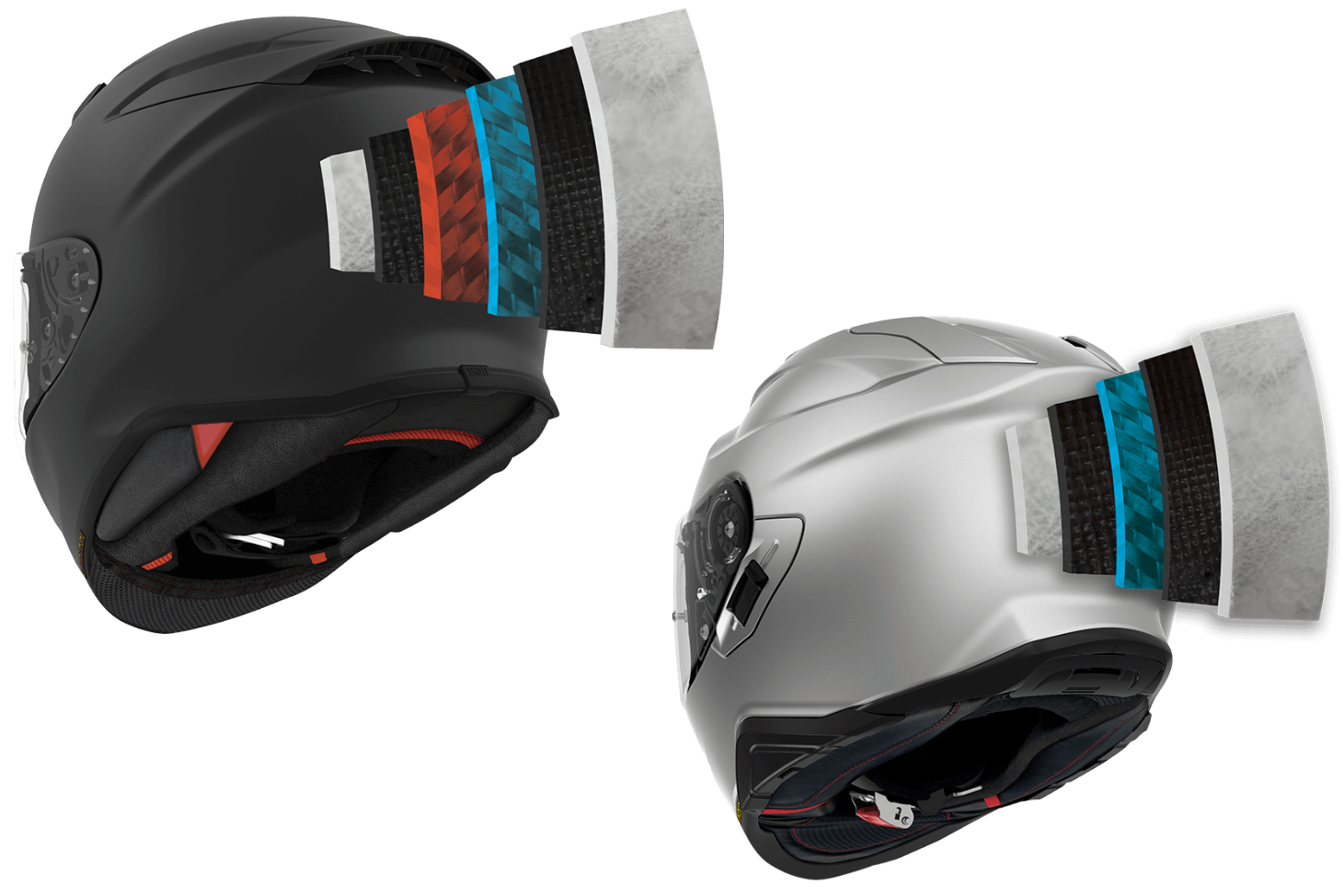 inside of shoei helmet cut RF-1400 - Gloss Black - Size Small The Shoei X SHOEI RF1000 Motorcycle Helmet Cut