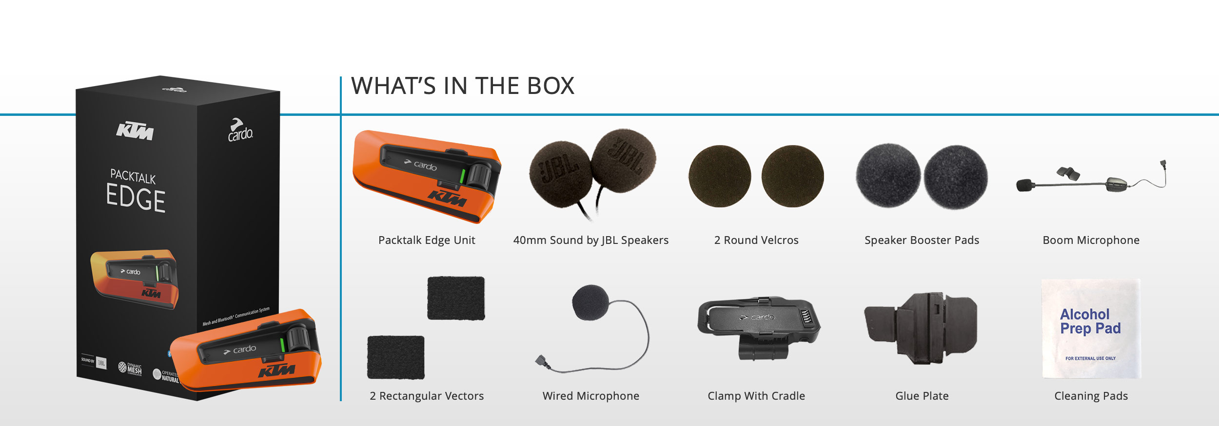 What's in the box of a Packtalk Edge KTM