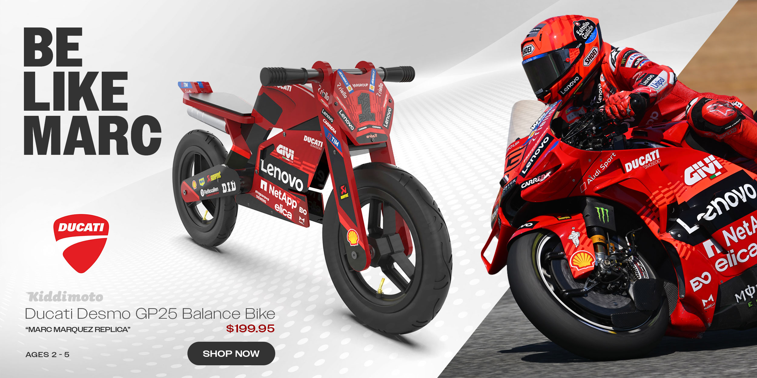 Kiddimoto Ducati GP25 balance bike