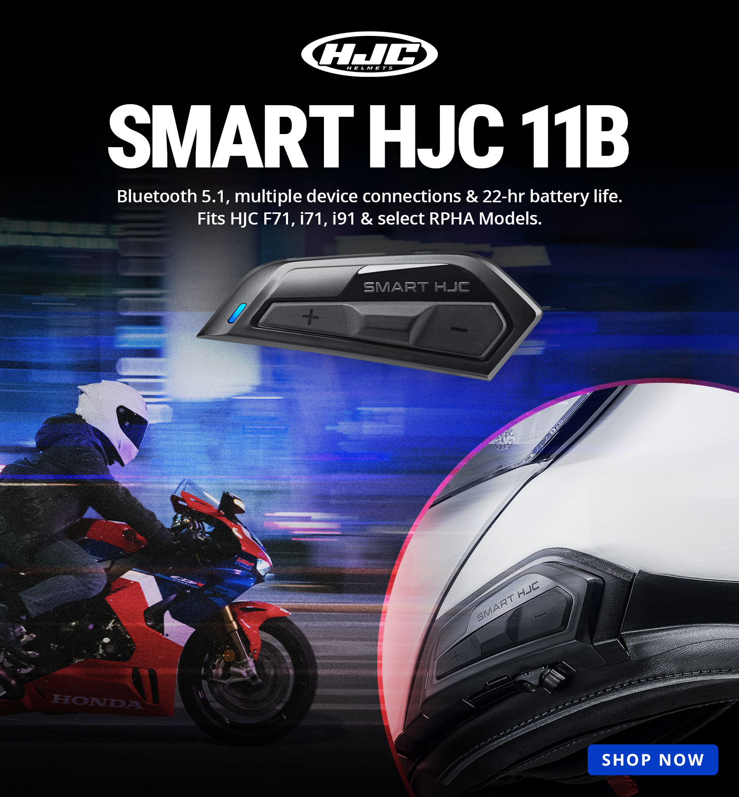 SENA Smart HJC 11B Bluetooth Communication System