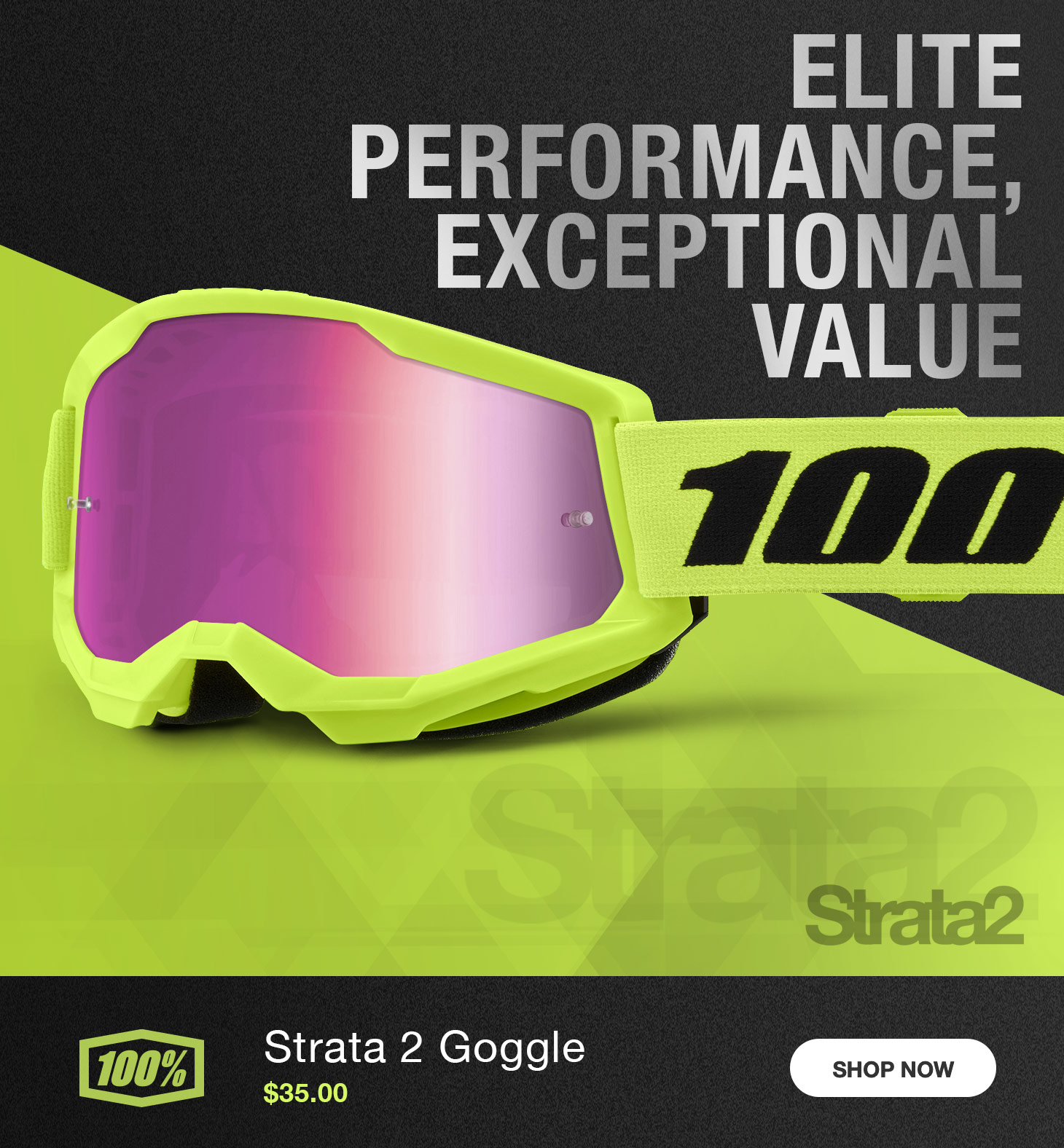 100% Strata 2 Goggles