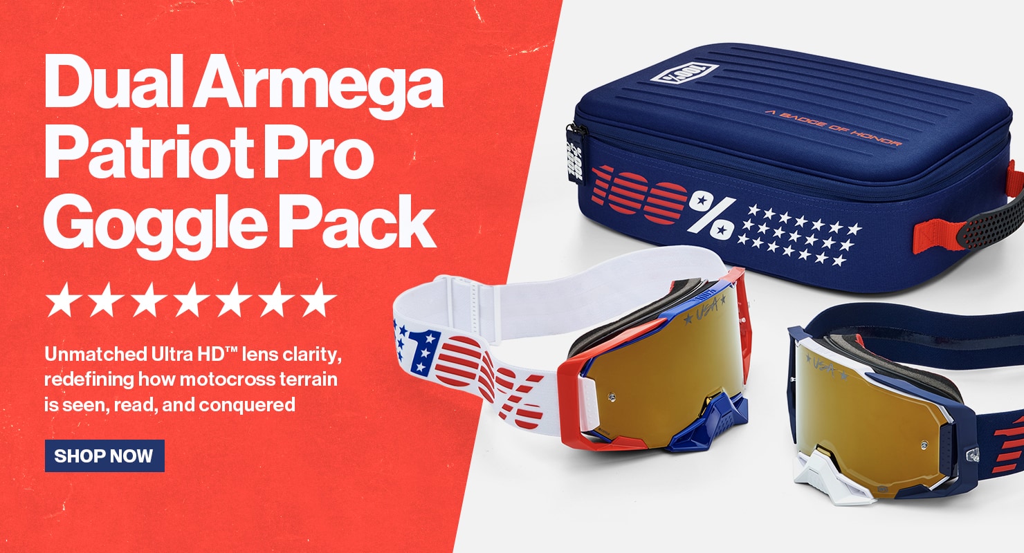 100% Dual Armega Patriot Pro Goggle Pack