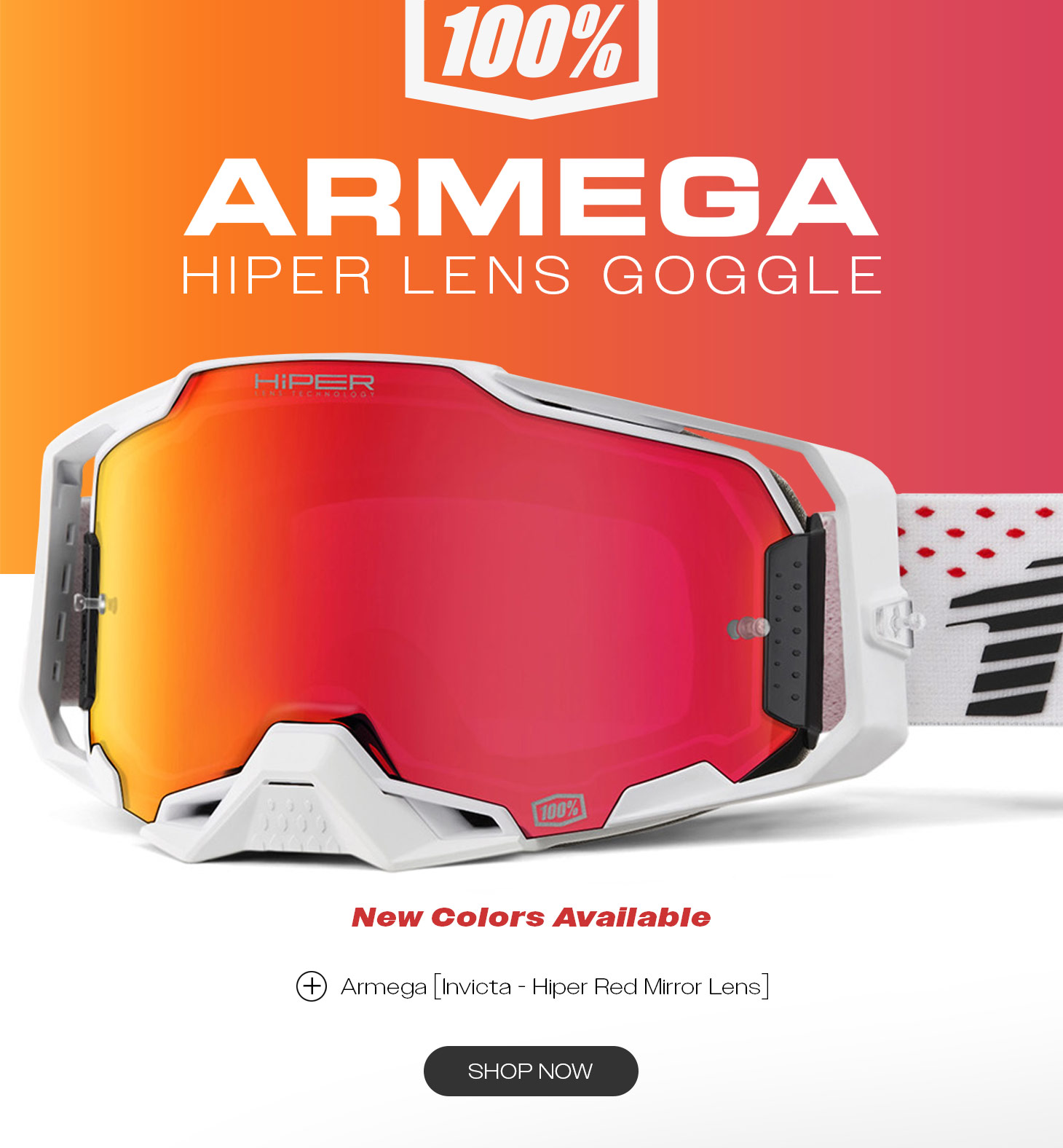 100% Armega Hiper Lens Goggles