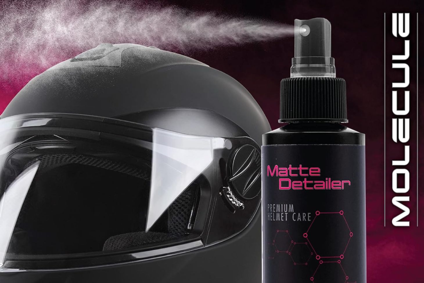 Applying Molecule Helmet Matte Detailer