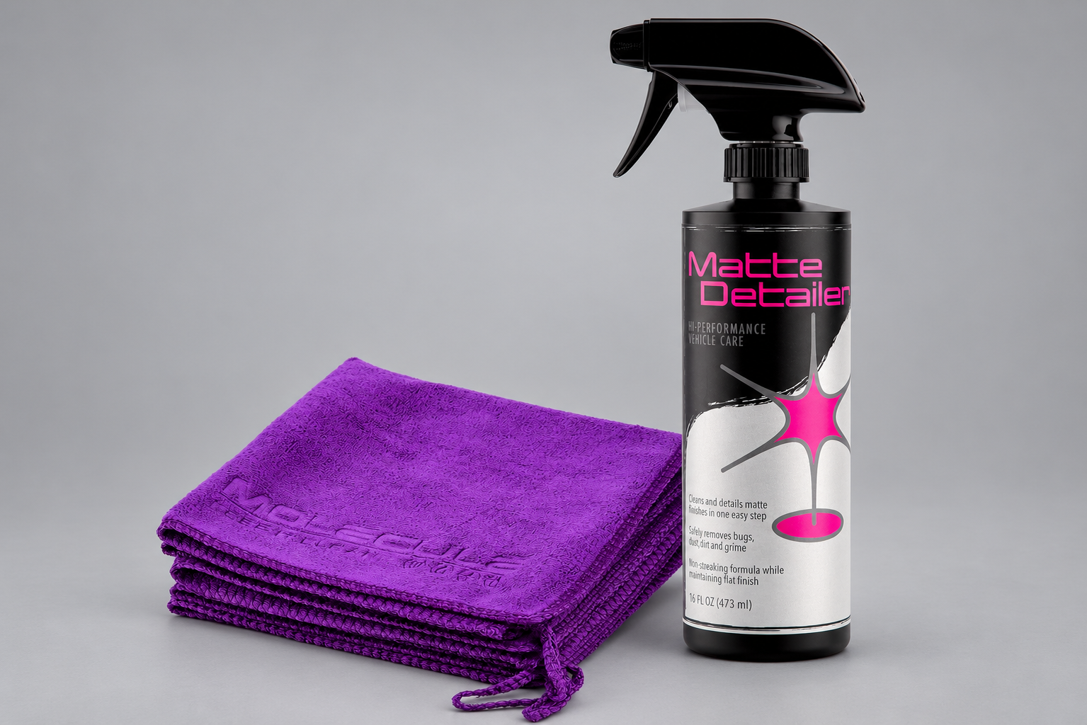 Molecule Matte Detailer for matte helmets and vehicles