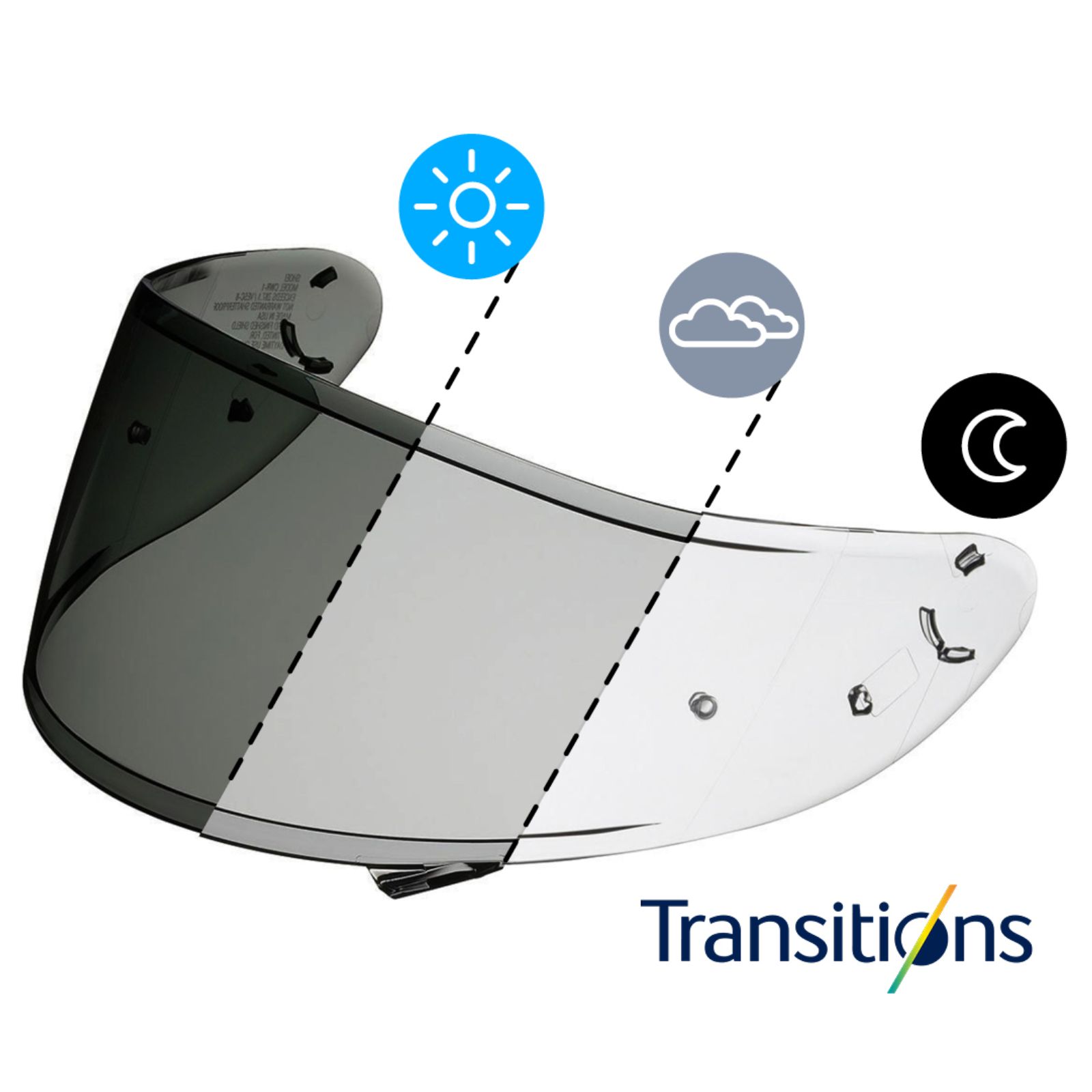 SHOEI Transitions® CWR-1 Transitions® Pinlock® Ready Face Shield