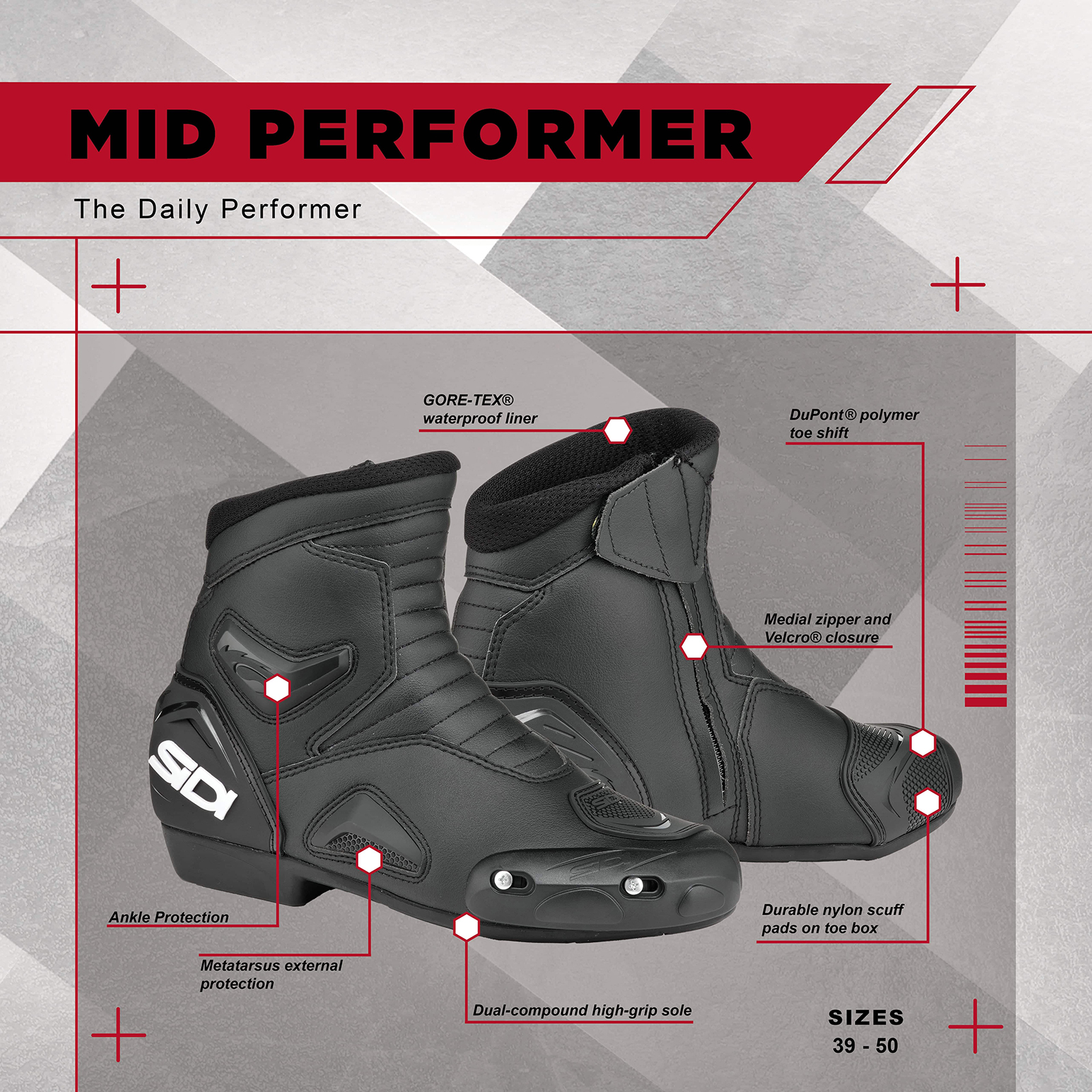 Sidi Mid Performer Boot - Helmet House