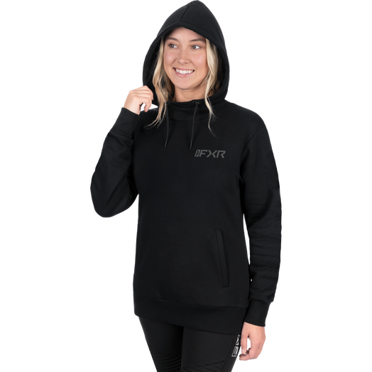Women's Mitered Cotton Pullover Hoodie 4