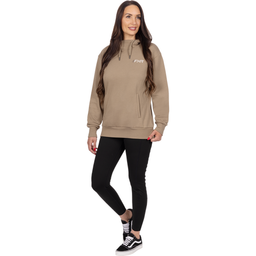 Women's Mitered Cotton Pullover Hoodie 12