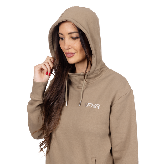Women's Mitered Cotton Pullover Hoodie 8