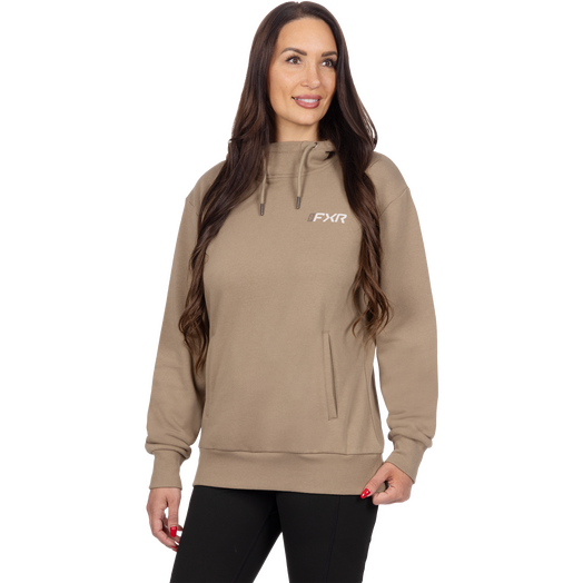 Women's Mitered Cotton Pullover Hoodie 9