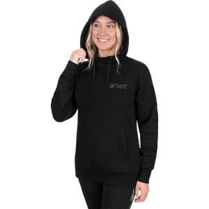 Women's Mitered Cotton Pullover Hoodie 4 Thumbnail