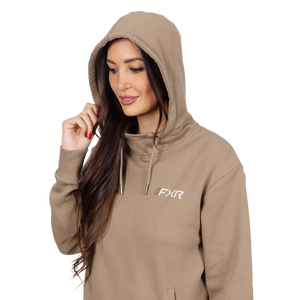 Women's Mitered Cotton Pullover Hoodie 8 Thumbnail