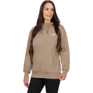 Women's Mitered Cotton Pullover Hoodie 9 Thumbnail