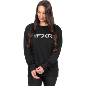 Women's Mitered Cotton Crewneck Sweatshirt 3 Thumbnail