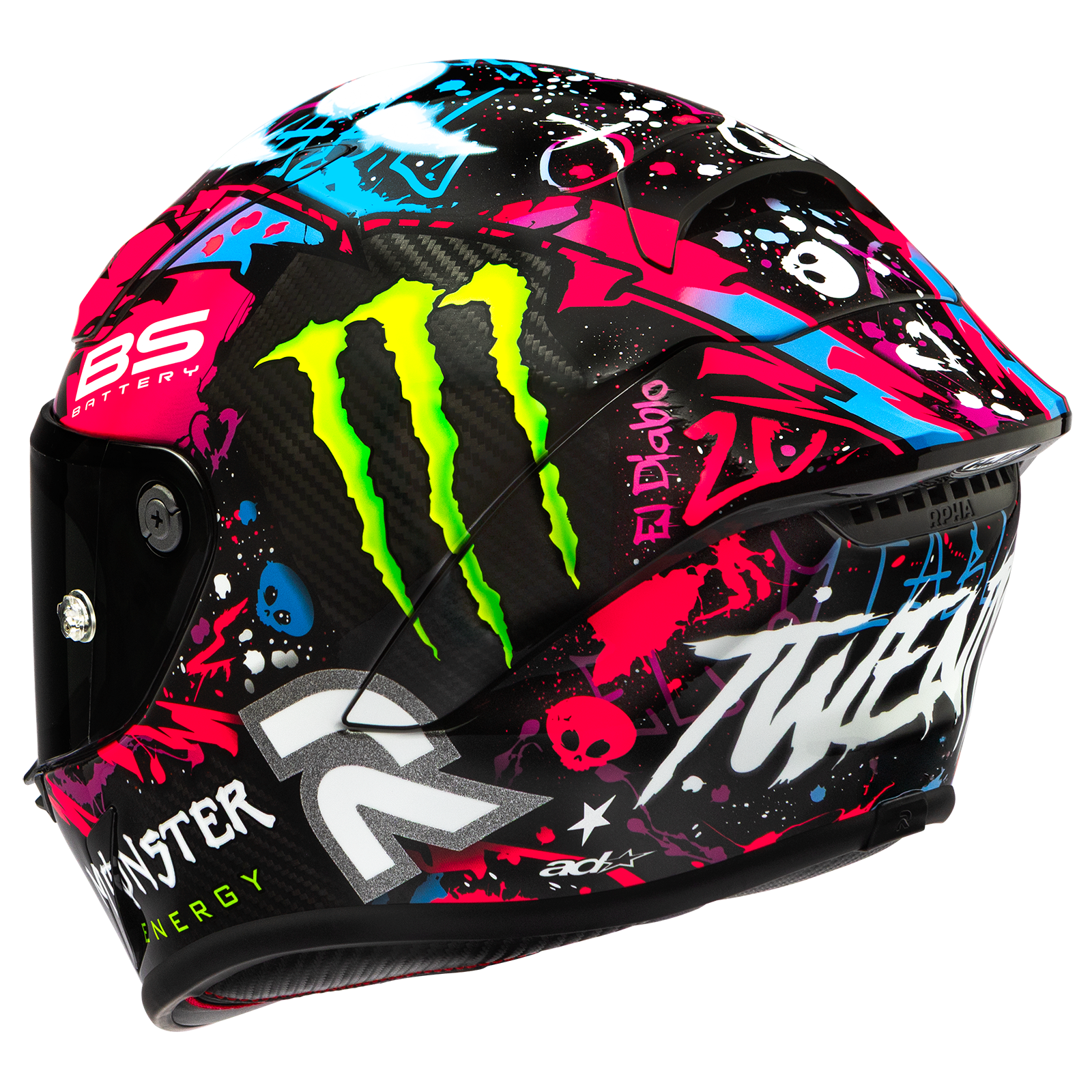 HJC RPHA 1N V2 CARBON DIABLO Mサイズ HJC RPHA 1N 2 Carbon Funky Diablo - Helmet House