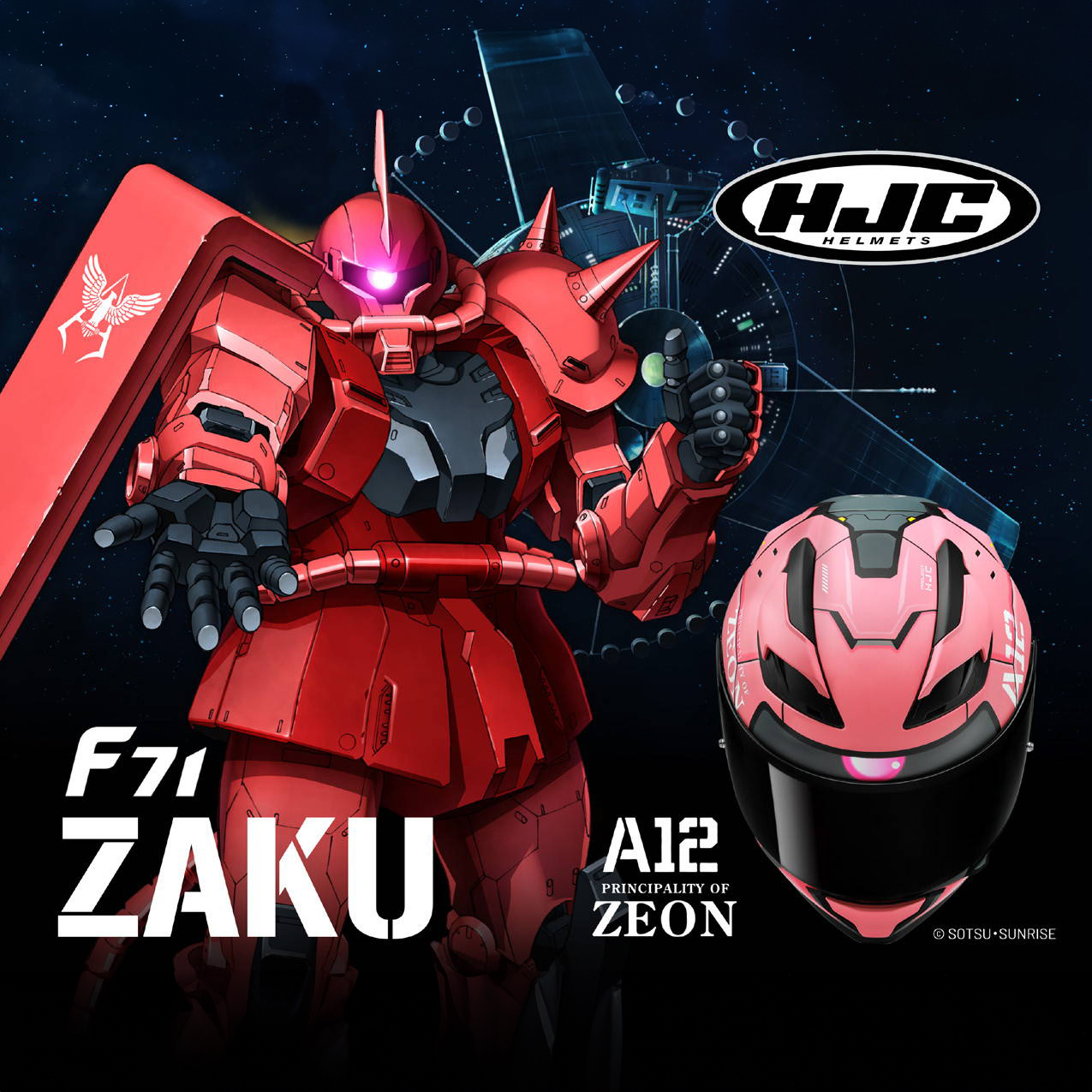 HJC F71 Zaku Bandai Namco - Helmet House