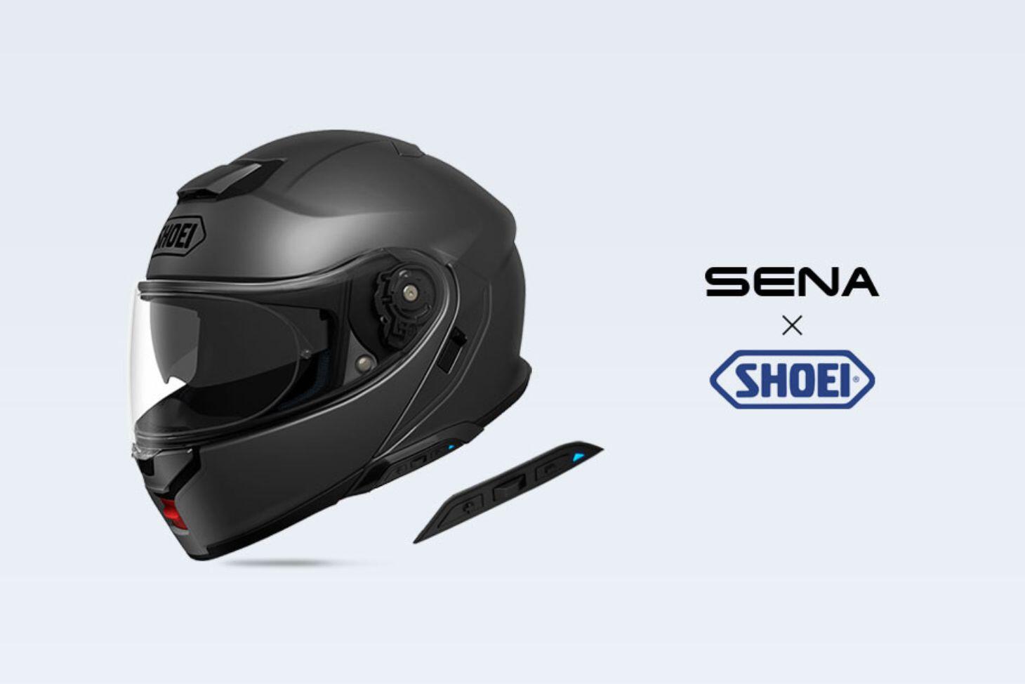 Sena SRL3 installed in a SHOEI helmet